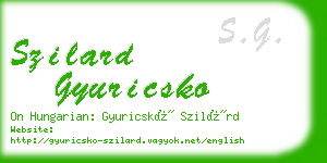 szilard gyuricsko business card